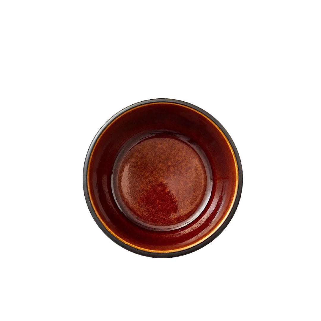 Bitz Living Stoneware Bowl 10cm Black Amber